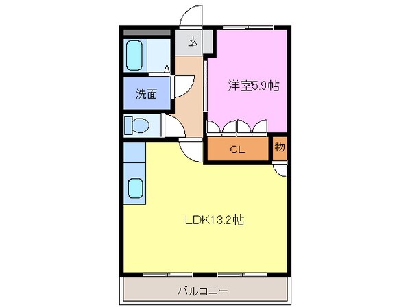 東条 徒歩3分 2階の物件間取画像